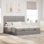 Preview: Ottoman-Bett mit Matratzen Taupe 160x200 cm Stoff
