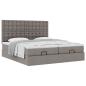 Preview: Ottoman-Bett mit Matratzen Taupe 160x200 cm Stoff
