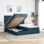 Preview: ARDEBO.de - Ottoman-Bett mit Matratzen Dunkelblau 160x200 cm Samt