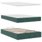 Preview: Ottoman-Bett mit Matratzen Dunkelgrün 120x190 cm Samt