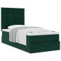 Preview: Ottoman-Bett mit Matratzen Dunkelgrün 90x190 cm Samt