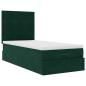 Preview: Ottoman-Bett mit Matratzen Dunkelgrün 90x190 cm Samt