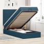 Preview: ARDEBO.de - Ottoman-Bett mit Matratzen Dunkelblau 80x200 cm Samt