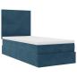 Preview: Ottoman-Bett mit Matratzen Dunkelblau 80x200 cm Samt