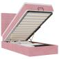 Preview: Ottoman-Bett mit Matratzen & LEDs Rosa 80x200 cm Samt