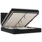 Preview: Ottoman-Bett mit Matratzen & LEDs Schwarz 200x200 cm Samt