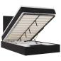 Preview: Ottoman-Bett mit Matratzen & LEDs Schwarz 120x190 cm Samt