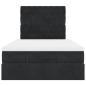 Preview: Ottoman-Bett mit Matratzen & LEDs Schwarz 120x190 cm Samt