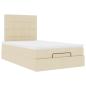 Preview: Ottoman-Bett mit Matratze Creme 120x190 cm Stoff