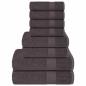Preview: ARDEBO.de - 8-tlg. Handtuch-Set FROGN Anthrazit 360 g/m²