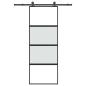 Preview: ARDEBO.de - Schiebetür mit Beschlag 76x205 cm Hartglas & Aluminium