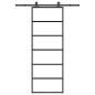 Preview: ARDEBO.de - Schiebetür mit Beschlag 76x205 cm ESG-Glas & Aluminium