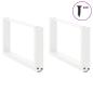 Preview: Couchtischbeine U-Form 2 Stk. Weiß 70x(30-31) cm Stahl