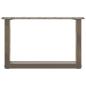 Preview: Couchtischbeine U-Form 2 Stk. Naturstahl 50x(30-31) cm Stahl