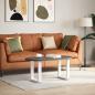 Preview: ARDEBO.de - Couchtischbeine U-Form 2 Stk. Weiß 38x(42-43) cm Stahl