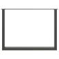 Preview: Esstischbeine U-Form 2 Stk. Anthrazit 100x(72-73) cm Stahl