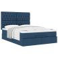 Preview: Ottoman-Bett mit Matratze Blau 140x190 cm Stoff