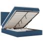 Preview: Ottoman-Bett mit Matratze & LEDs Blau 140x190 cm Stoff
