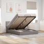 Preview: ARDEBO.de - Ottomanische Bett mit Matratze & LEDs Taupe 140x190 cm Stoff