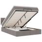 Preview: Ottomanische Bett mit Matratze & LEDs Taupe 140x190 cm Stoff
