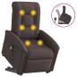 Preview: ARDEBO.de - Massagesessel mit Aufstehhilfe Dunkelbraun Stoff