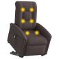 Preview: Massagesessel mit Aufstehhilfe Dunkelbraun Stoff