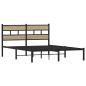 Preview: Metallbett ohne Matratze Sonoma-Eiche 140x190 cm