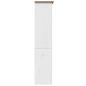 Preview: B?cherregal BODO Wei? und Braun 82x40x173 cm Massivholz Kiefer