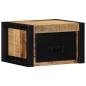 Preview: Nachttisch 40x35x25 cm Raues Mango-Massivholz