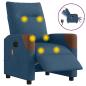 Preview: ARDEBO.de - Massagesessel Elektrisch Blau Stoff