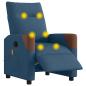 Preview: Massagesessel Elektrisch Blau Stoff