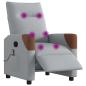Preview: Massagesessel Elektrisch Hellgrau Stoff