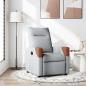 Preview: ARDEBO.de - Relaxsessel Hellgrau Stoff