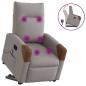 Preview: ARDEBO.de - Massagesessel mit Aufstehhilfe Taupe Stoff