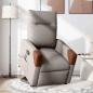 Preview: Massagesessel mit Aufstehhilfe Taupe Stoff