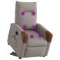 Preview: Massagesessel mit Aufstehhilfe Taupe Stoff