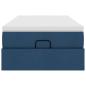 Preview: Ottoman-Bett mit Matratze Blau 80x200 cm Stoff