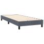 Preview: Boxspringbett mit Matratze & LED Dunkelgrau 80x220 cm Samt