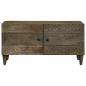 Preview: Couchtisch Hellgrau 80x50x40 cm Massivholz Mango