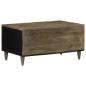 Preview: Couchtisch Hellgrau 80x50x40 cm Massivholz Mango