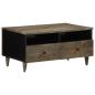 Preview: ARDEBO.de - Couchtisch Hellgrau 80x54x40 cm Massivholz Mango