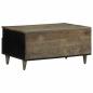 Preview: Couchtisch Hellgrau 80x54x40 cm Massivholz Mango