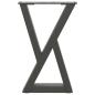 Preview: Couchtischbeine 2 Stk. Anthrazit 38x(42-43,3) cm Stahl
