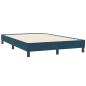 Preview: Bettgestell ohne Matratze Dunkelblau 120x210 cm Samt