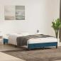 Preview: Bettgestell ohne Matratze Dunkelblau 120x210 cm Samt