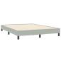 Preview: Boxspringbett mit Matratze & LED Hellgrau 160x210 cm Samt