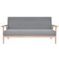 Preview: Sofa-Set 2-tlg. Stoff Hellgrau