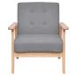 Preview: Sofa-Set 2-tlg. Stoff Hellgrau