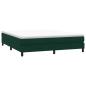 Preview: ARDEBO.de - Boxspringbett ohne Matratze Dunkelgrün 180x210 cm Samt