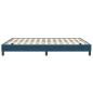 Preview: Boxspringbett ohne Matratze Dunkelblau 160x210 cm Samt